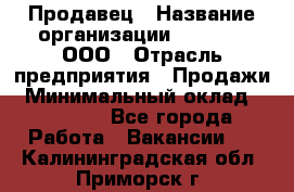 Продавец › Название организации ­ O’stin, ООО › Отрасль предприятия ­ Продажи › Минимальный оклад ­ 22 800 - Все города Работа » Вакансии   . Калининградская обл.,Приморск г.